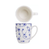 Hectarul - Set 4 cani alb/albastru din portelan 37 cl Flor Azul Cosy&Trendy